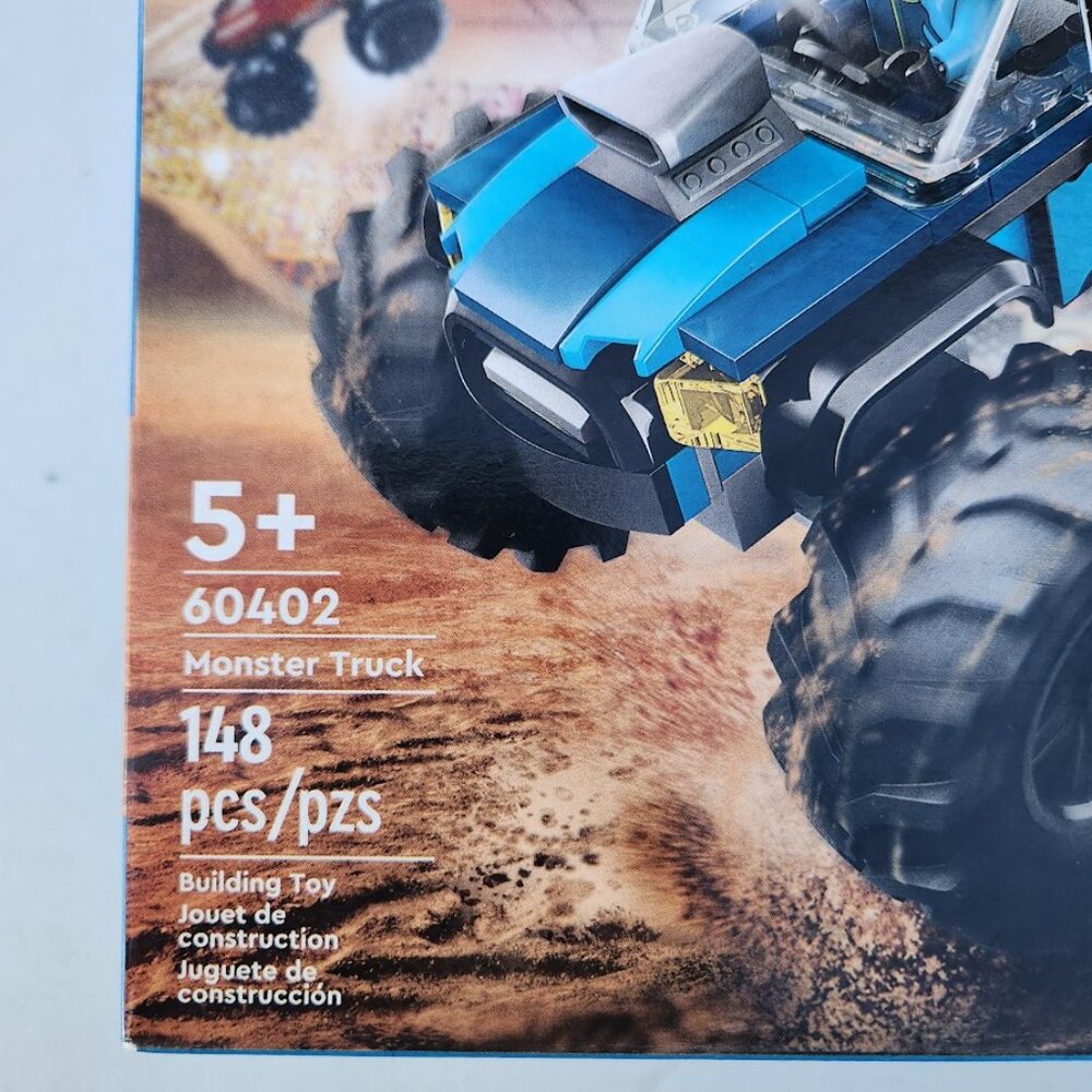 NEW LEGO CITY BLUE MONSTER TRUCK Off Road Car 60402 with Minifigure Driver 148 P - Picture 4 of 7